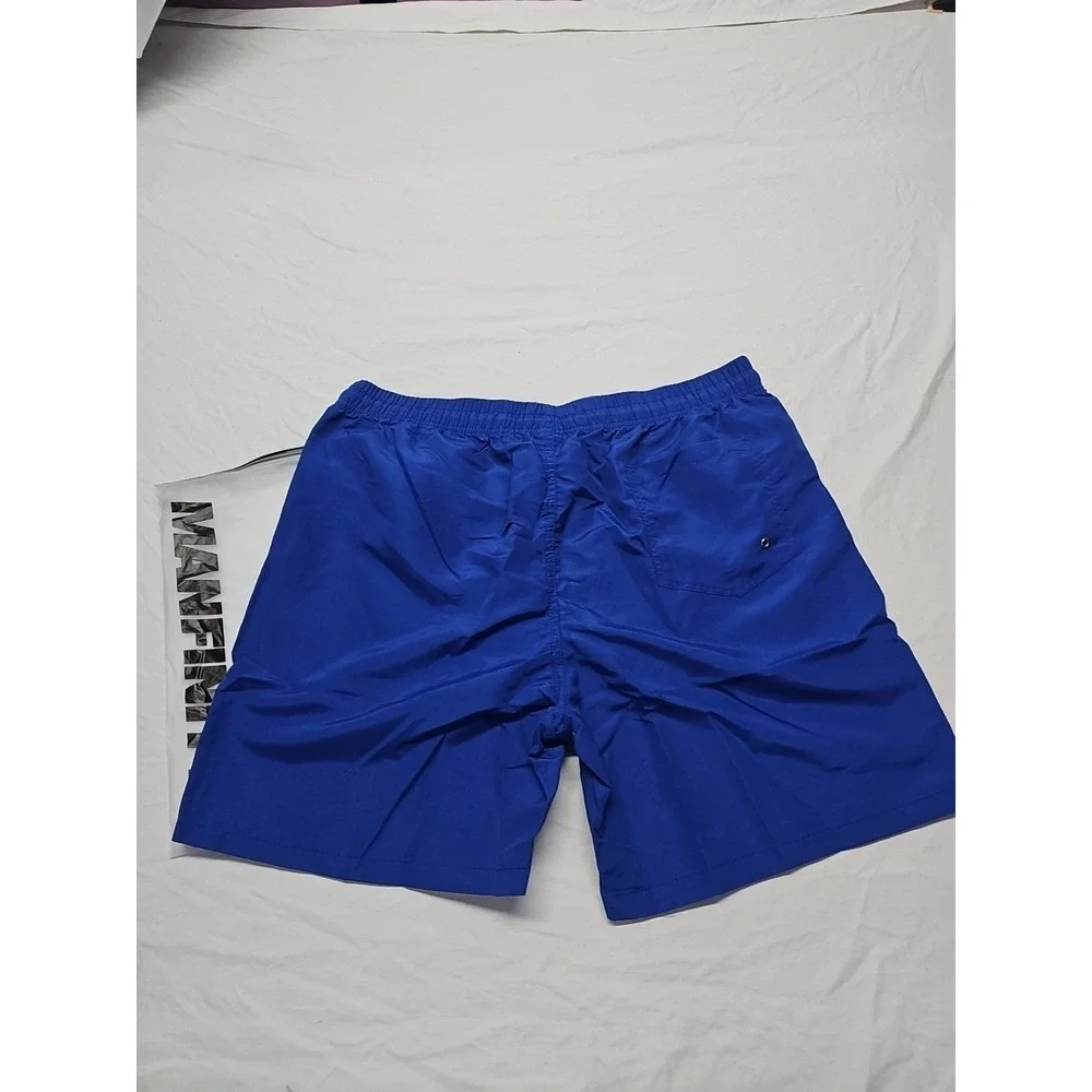 Manfinity Mens Blue Drawstring Swim Trunks Pockets Bottoms Size‎ Xl